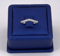 14K White Gold 0.35 CT Diamond Ladies Curve Band