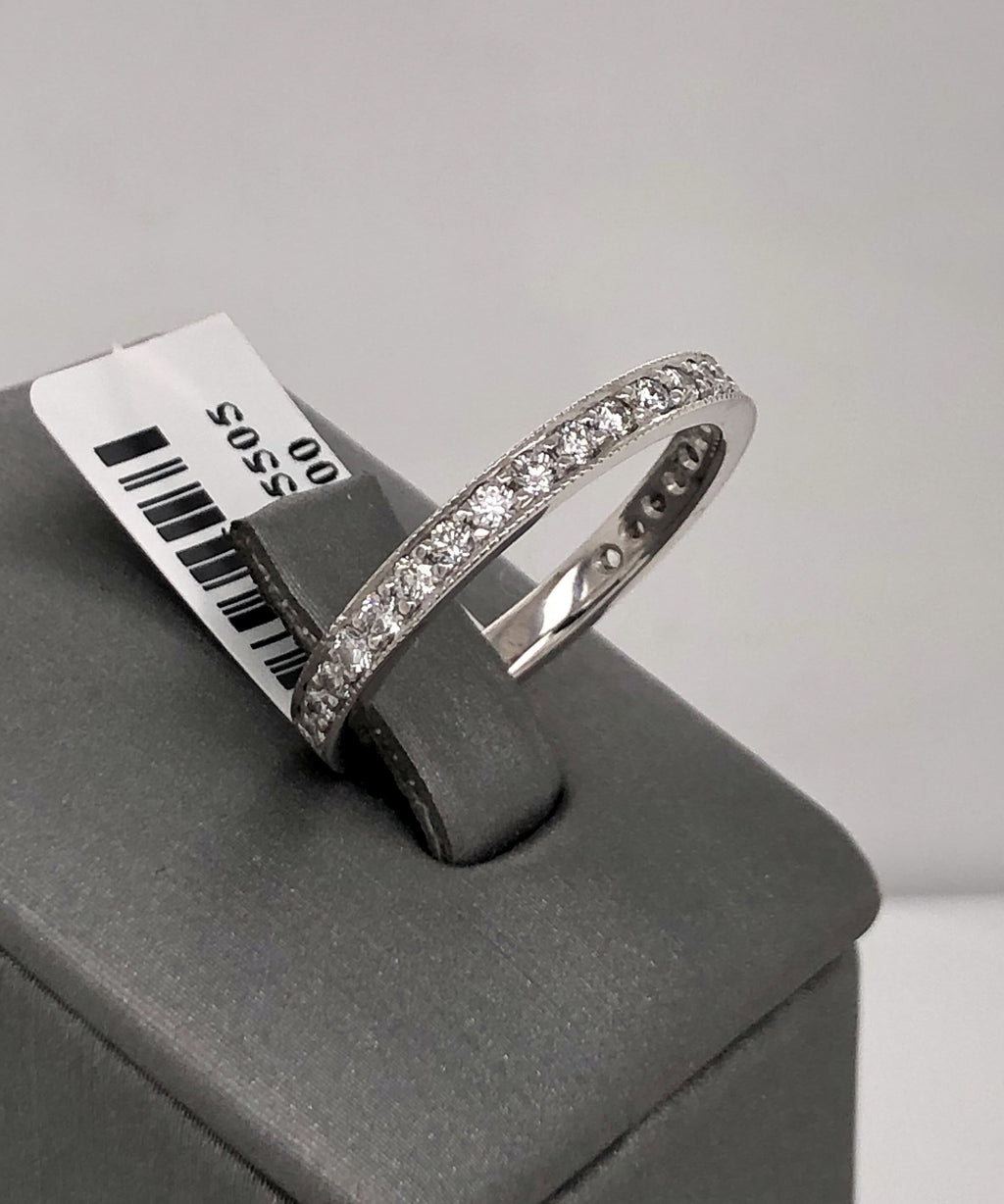 Platinum 0.75 CT Diamond Ladies Wedding Band, 4.4g, Size 7