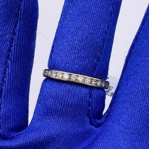 14k Yellow Gold 1.00 CT Diamond Eternity Ladies Band, 2gm, Size 7.25