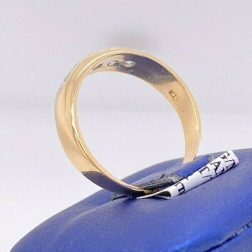 14k Yellow Gold 0.50 CT Diamond Men's Band, 5 g, Size 11.25,