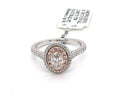 14k Two Tone Gold 1.50 CT Diamond Oval Shape Engagement Ring 3.6g Size 7