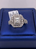 14k White Gold 2.00 CT Diamond Princess Engagement Ring, 6.5g, Size 6.5
