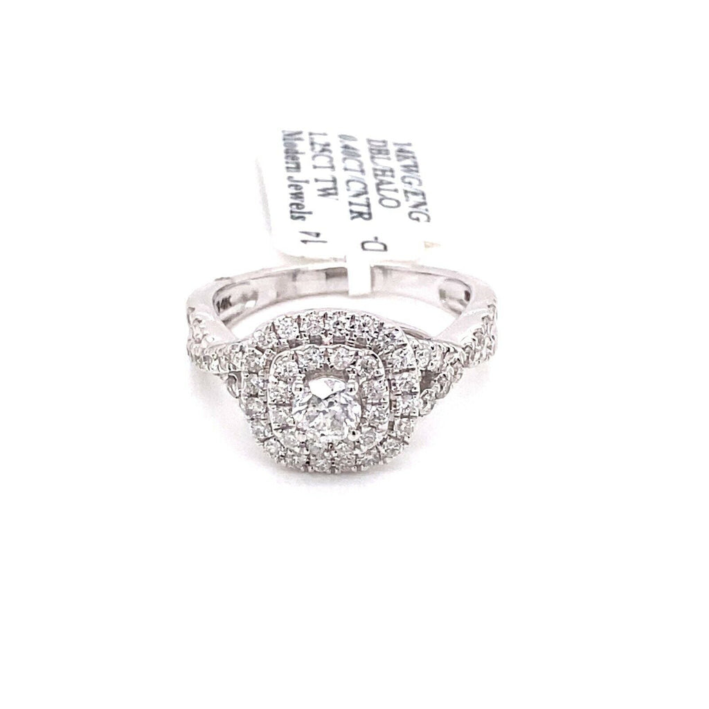 14k Two Tone Gold 1.50 CT Diamond Oval Shape Engagement Ring 3.6g Size 7