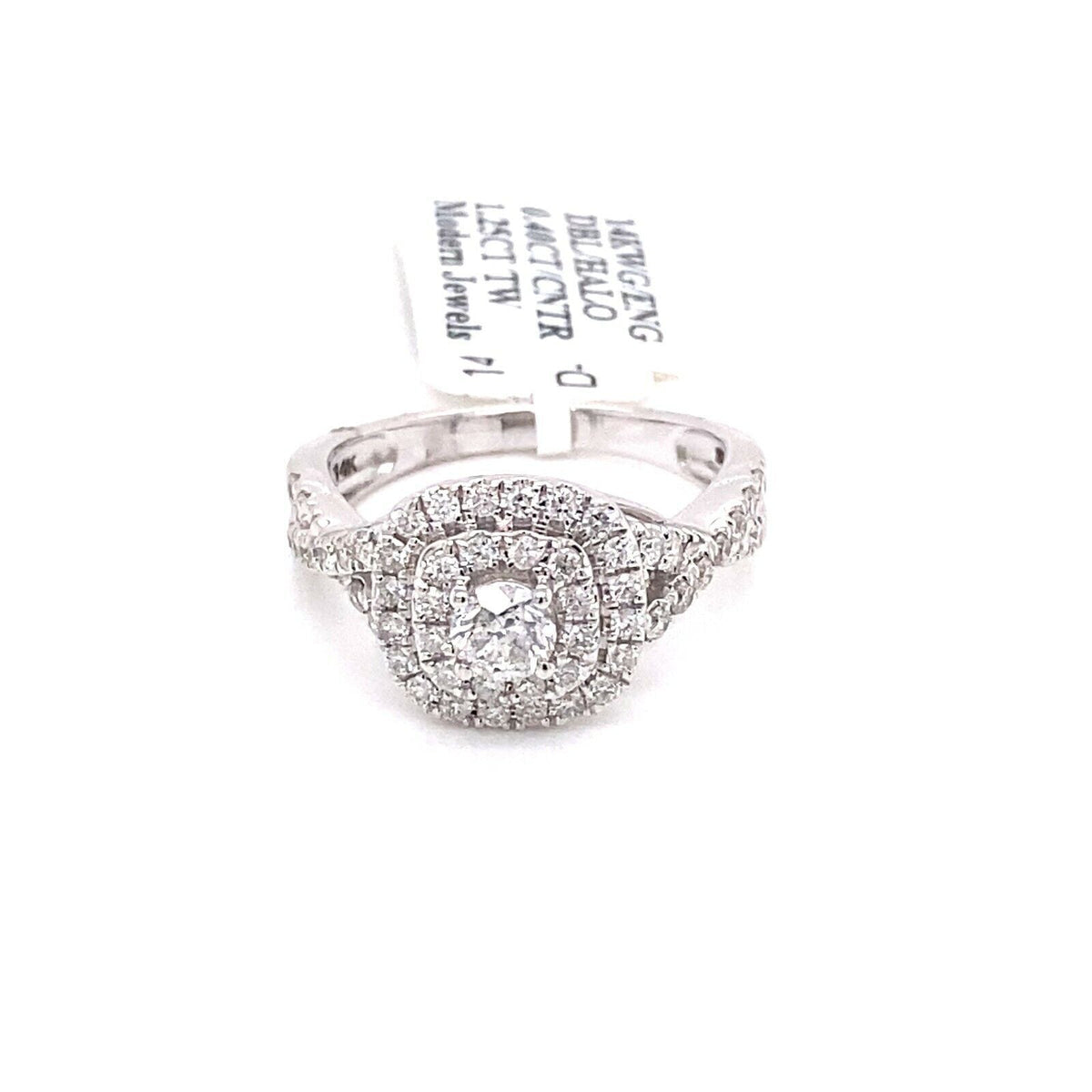 14k Two Tone Gold 1.50 CT Diamond Oval Shape Engagement Ring 3.6g Size 7