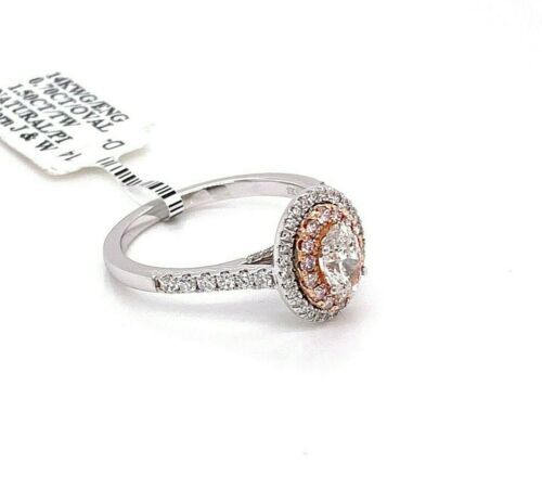14k Two Tone Gold 1.50 CT Diamond Oval Shape Engagement Ring 3.6g Size 7