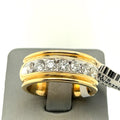 14k Yellow Gold 2.50 CT Diamond Men's Wedding Band, 19.7g, Size 10.25