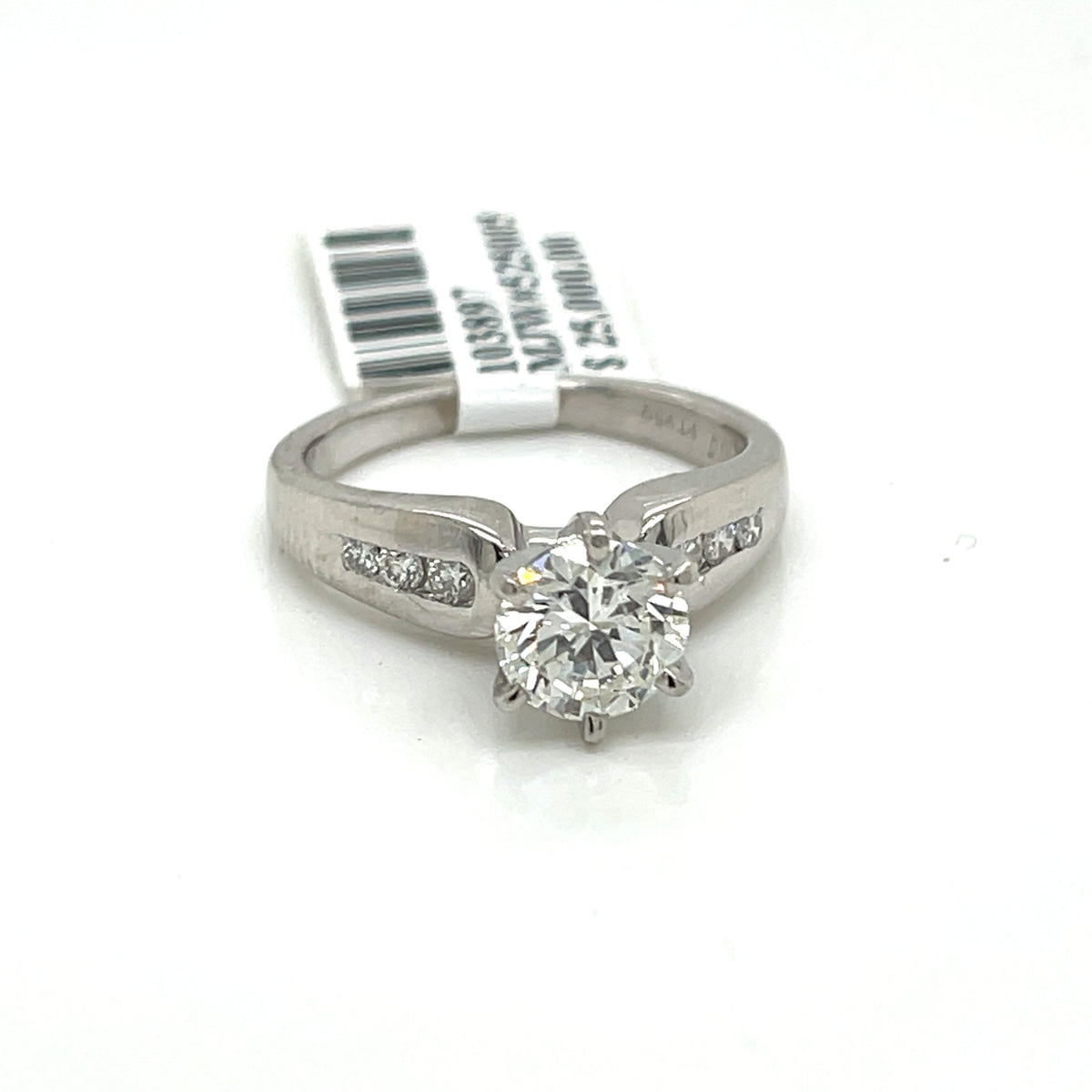 Platinum 1.35 CT Fancy  Diamond Engagement Ring, 7.0 gm, Size 5