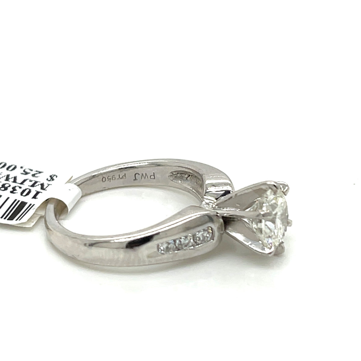 Platinum 1.35 CT Fancy  Diamond Engagement Ring, 7.0 gm, Size 5
