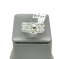 18k White Gold 3.50 CT Fancy Diamond Engagement Ring, 6.9g, Size 6.75,