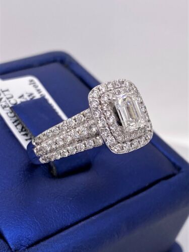 14k White Gold 2.00 CT Diamond Engagement Ring, 6.2g, Size 7.25
