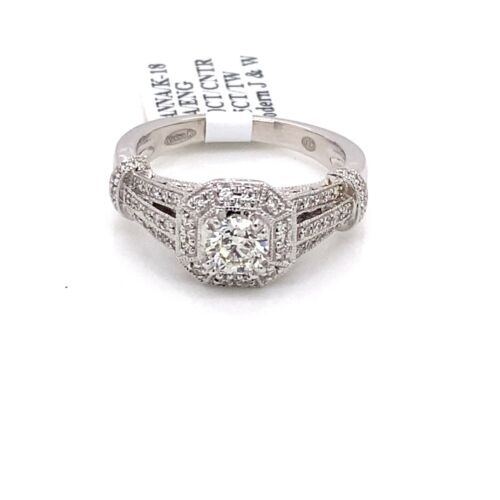 Vanna K 18k White Gold, 0.75 CT Diamond Ladies Engagement Ring, 6.4g