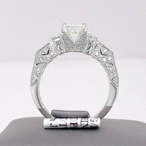 Natalie K 14k White Gold 1.45 CT Princess Cut Diamond Engagement Ring