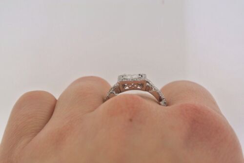 14K WHITE GOLD 1.00 CT TW PRINCESS CUT DIAMOND ENGAGEMENT RING