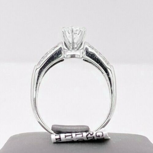 14k White Gold 0.75 CT Center Diamond, Solitaire Engagement Ring, 5.8 g