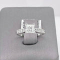 14k White Gold 1.00 CT Princess Cut Diamond Engagement Ring