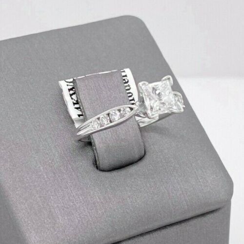 14k White Gold 1.00 CT Princess Cut Diamond Engagement Ring