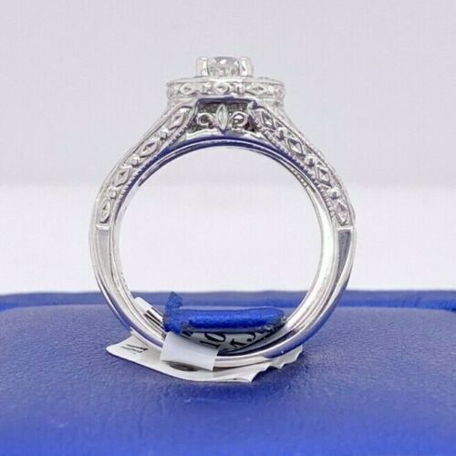 14k White Gold 1.50 CT Diamond Engagement Ring Set, 6.6gm, Size 5.5,