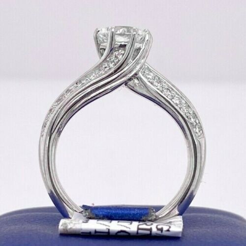18k White Gold 1.75 CT Diamond Ladies Engagement Ring, 6.1 g, Size 5.5
