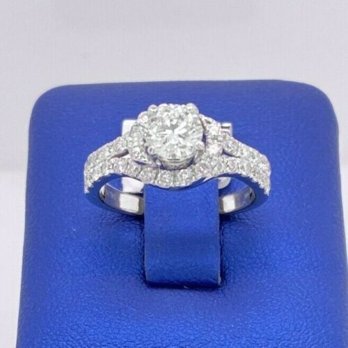 14k White Gold 1.50 CT Diamond Ladies Engagement Ring, 4.1 g, Size 6.5