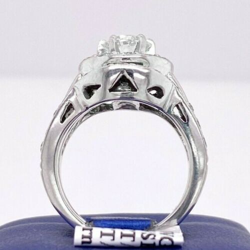 14k White Gold 2.50 CT/TW Diamond Engagement Ring Set, 12.6g, Size 6.25