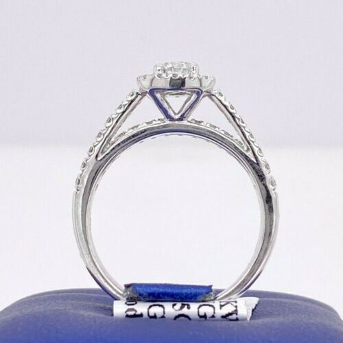 14k White Gold 1.15 CT Diamond Engagement Ring Set, 5.3 g, Size 7,