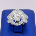 14k White Gold 2.50 CT/TW Diamond Engagement Ring Set, 12.6g, Size 6.25