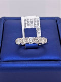 14k White Gold 1.10 CT Diamond Shared Prong Band, 3.2g, Size 7