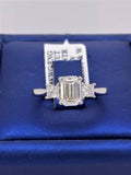 18K white Gold 1.90 CT Diamond Engagement Ring, 3.3g, Size 6.5