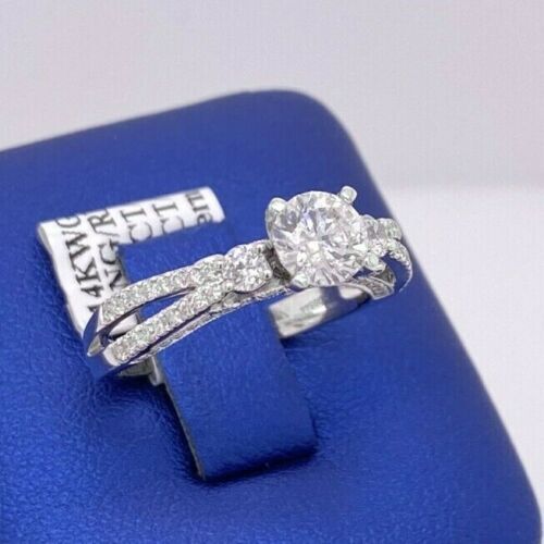 14k White Gold 1.25 CT Diamond Engagement Ring, 4.5gm, Size 6.75