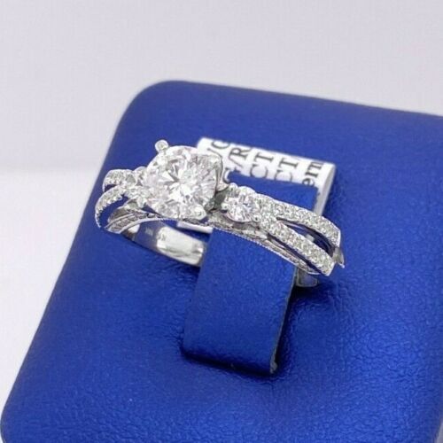 14k White Gold 1.25 CT Diamond Engagement Ring, 4.5gm, Size 6.75