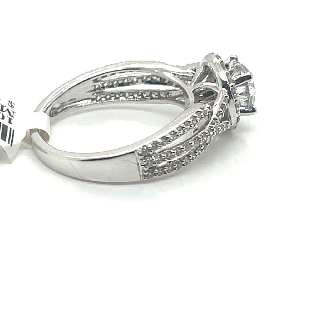 14K White Gold 1.50CT Round Cut Diamond Engagement Ring, Size 7, 4.3G