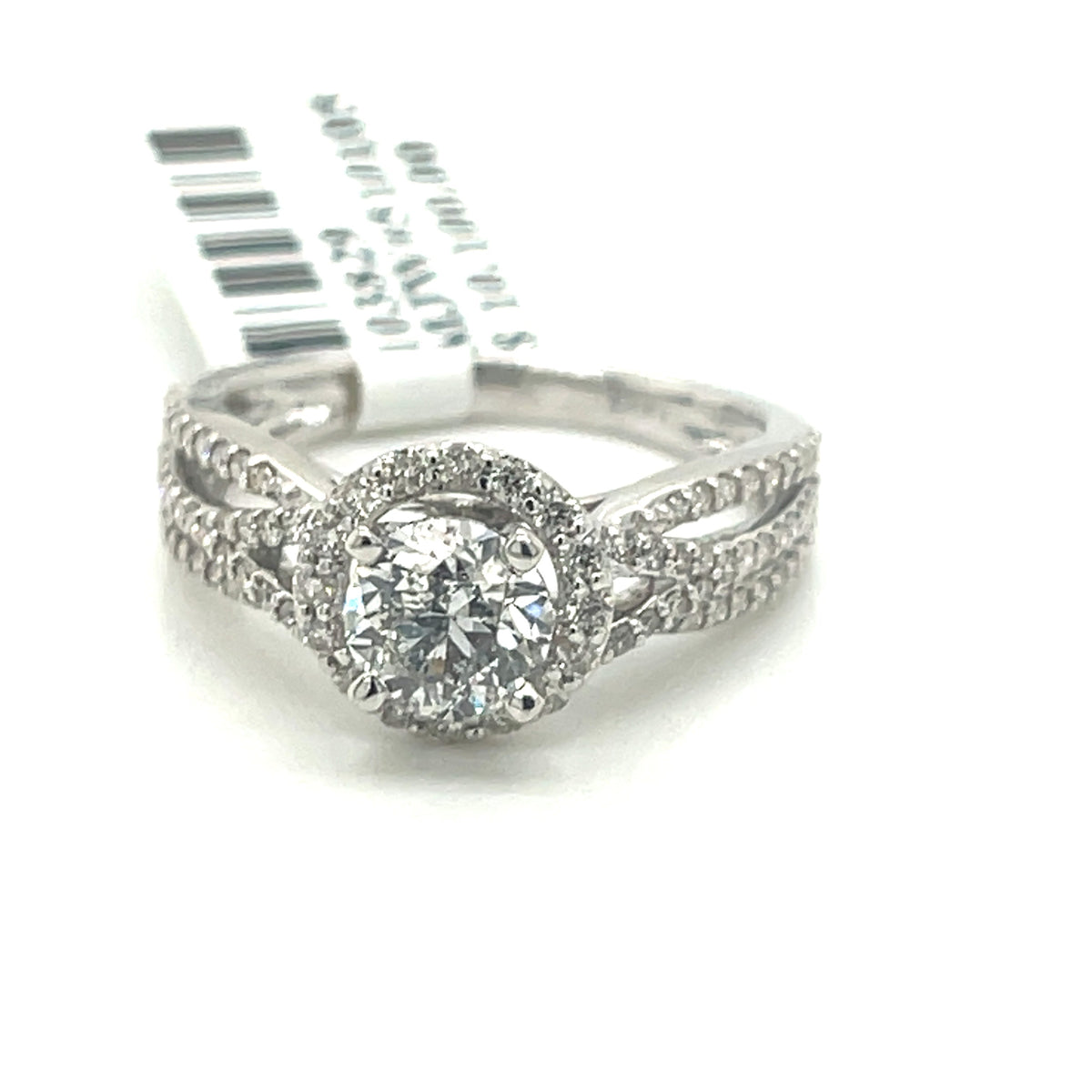 14K White Gold 1.50CT Round Cut Diamond Engagement Ring, Size 7, 4.3G