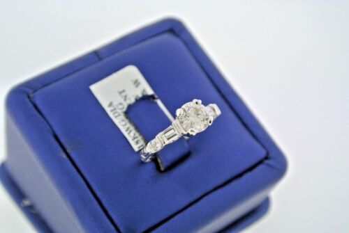 18k White Gold 2.00 CT Diamond Engagement Ring, Size 5.25, 4.2gm