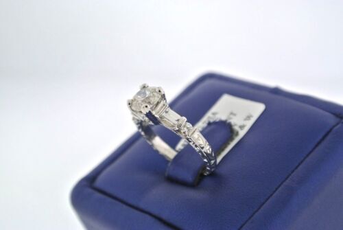 18k White Gold 2.00 CT Diamond Engagement Ring, Size 5.25, 4.2gm