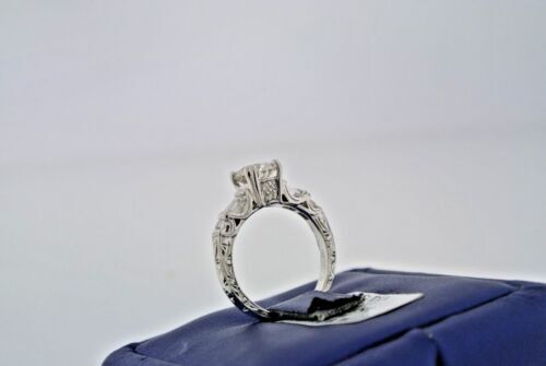 18k White Gold 2.00 CT Diamond Engagement Ring, Size 5.25, 4.2gm