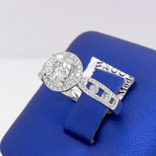 18k White Gold 1.25 CT Diamond Engagement Ring, 3.7gm, Size 6.5
