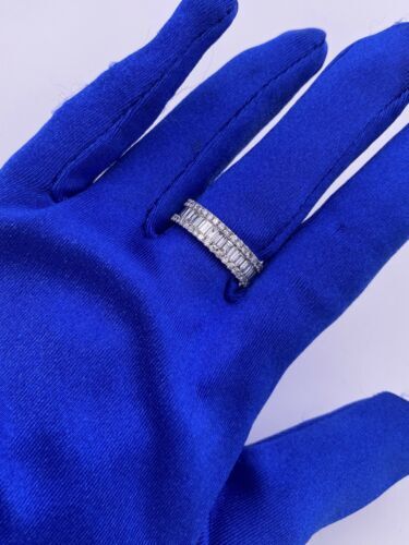 14k White Gold 4.00 CT Diamond Ladies Eternity Band, 4.1g, Size 8