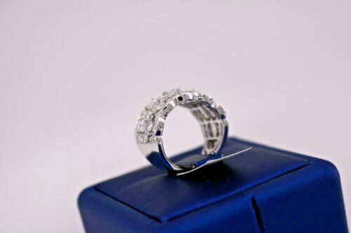 Odelia 18k White Gold 4.00 CT Diamond Ladies Wide Band, 11.9gm,