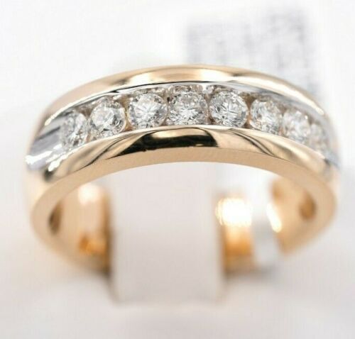 14k Yellow Gold 1.25 CT Diamond Men's Wedding Band, 14.0 g