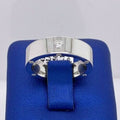 14k White Gold 0.50 Ct Diamond Men's Band, 12.1g, Size 6.5