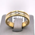 14k Yellow/White Gold 0.15 CT Diamond Men's Wedding Band, 10g, Size 10