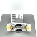 14k Yellow White Gold 0.50 CT Diamond Men's Wedding Band, 10.4g, Size 9