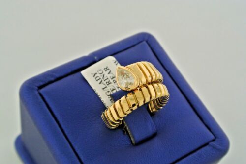 18k Yellow Gold 0.60 C Pear Shape Diamond, 11.6gm, Size 5