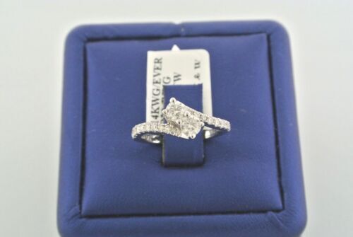 14k White Gold Ever US 1.00 CT Diamond Ring, 2.8gm, Size 5.25