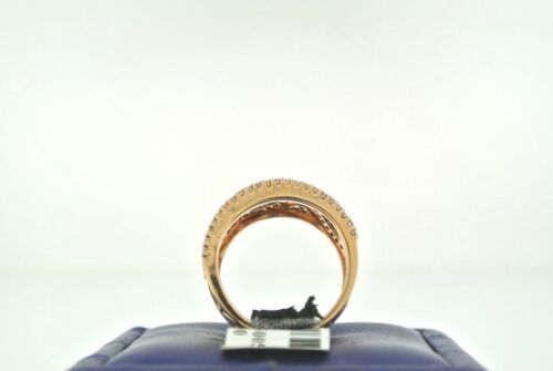 14K SOLID ROSE GOLD 1.00 CT ROUND CUT DIAMONDS LADIES RING 7.4 GM SIZE 7