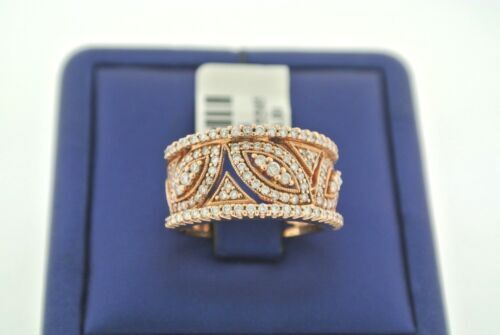 14K SOLID ROSE GOLD 1.00 CT ROUND CUT DIAMONDS LADIES RING 7.4 GM SIZE 7