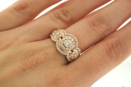 14k Rose Gold 1.50 CT Diamond Ladies Ring, 6.2gm, Size 6.75