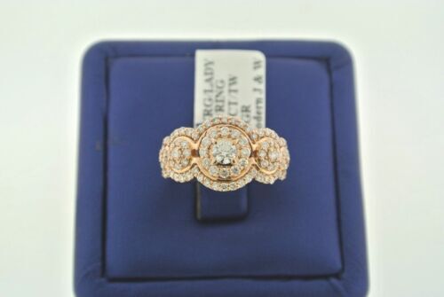 14k Rose Gold 1.50 CT Diamond Ladies Ring, 6.2gm, Size 6.75