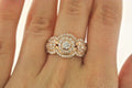 14k Rose Gold 1.50 CT Diamond Ladies Ring, 6.2gm, Size 6.75