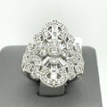 Ladies 18k White Gold 2.00 CT Diamond Cocktail Ring 8.5gm Size 6.75